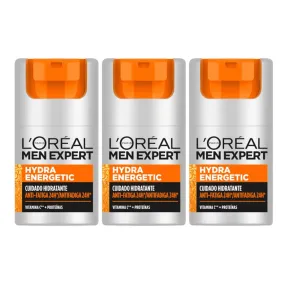 L'Oreal Men Expert - Hidratante Anti-Fatiga 24H, 3x50ml