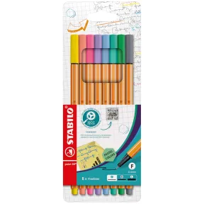 Rotuladores pastel STABILO point 88 - Estuche de 8 unidades
