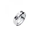Anillo ondulado de plata ancho para mujer de Pandora