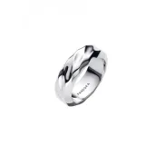 Anillo ondulado de plata ancho para mujer de Pandora