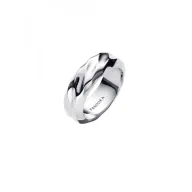 Anillo ondulado de plata ancho para mujer de Pandora