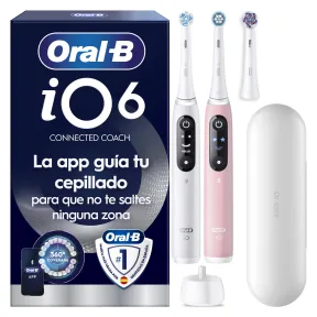 Pack de 2 Cepillos Eléctricos Oral-B iO6 + 3 Cabezales