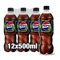 Pack 12 Botellas de Pepsi Zero Lima, Refresco Sin Azúcar