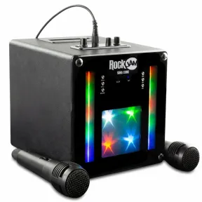 Karaoke Bluetooth RockJam Singcube con 2 micrófonos y luces