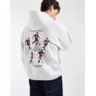 Sudadera con Capucha y Estampado de Fútbol Extragrande