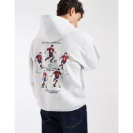 Sudadera con Capucha y Estampado de Fútbol Extragrande