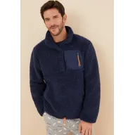 Sudadera polar azul marino de Women Secret