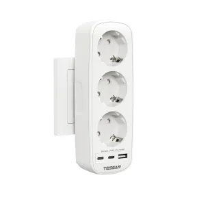 Ladrón Enchufes 6 en 1 con USB C y Tomas Schuko 16A