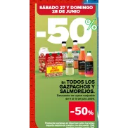 Este fin de semana: 50% en gazpacho y salmorejo + 3x2
