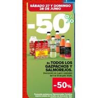 Este fin de semana: 50% en gazpacho y salmorejo + 3x2