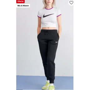 Pantalones deportivos Nike para mujer en negro y gris