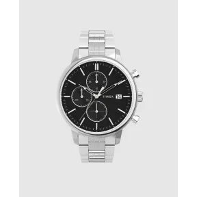 Reloj Timex Chicago TW2V01600 de acero y correa gris plata