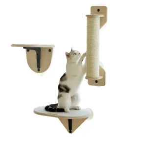 Hamaca de Ventana para Gatos - 3 Piezas de Madera con Ventosas