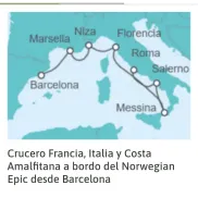 Crucero Amalfitano: Salidas en Jul, Ago y Oct 2026 desde 442