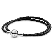 Pulsera de Plata y Cuero para Mujer PANDORA