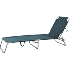 Tumbona Plegable Llopis para Exterior - Azul y Verde 188x55x24 cm