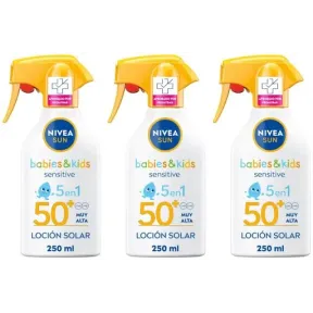 NIVEA Spray FP50+ para Bebés y Niños 3x250ml