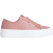 Calvin Klein Vulc Flat Lace Up Mujer Baja Text LTH