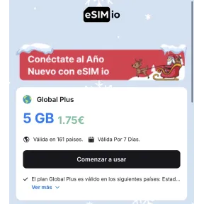 5GB de eSIM global por solo 1,75€