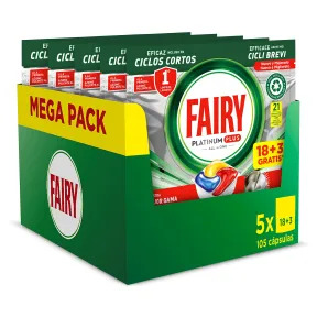 Pastillas Lavavajillas Fairy Platinum Plus, 105 Capsulas