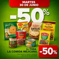 50% de descuento en Comida Mexicana (3x2)