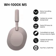 Auriculares Bluetooth Sony WH-1000XM5 Rosa con Cancelación de Ruido