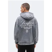 Sudadera gris Washed del Benfica