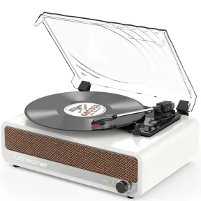 Tocadiscos Bluetooth Udreamer con USB, AUX y diseño espejo