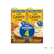 Caldo Casero de Pollo 100% Natural - Gallina Blanca 4x1L