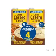 Caldo Casero de Pollo 100% Natural - Gallina Blanca 4x1L