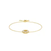 Pulsera dorada de metal para mujer con piedras semipreciosas
