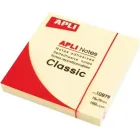 Notas adhesivas Apli Amarillo 75 x 75 mm - 100 unidades