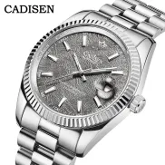 Reloj automático para hombre CADISEN 8214, acero y zafiro