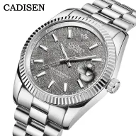 Reloj automático para hombre CADISEN 8214, acero y zafiro