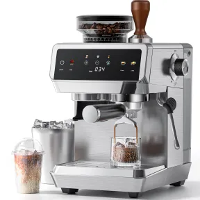 Cafetera Espresso AMZCHEF con Molinillo de 20 Bares