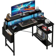 Escritorio de Juego L 100 cm con Luces LED y Enchufes