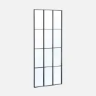 Espejo de pared industrial rectangular Terry en acero 60x2x140