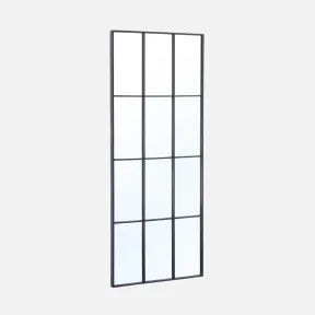 Espejo de pared industrial rectangular Terry en acero 60x2x140