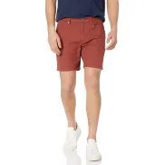 Pantalones Cortos Ajustados Elásticos Castaños de Amazon Essentials