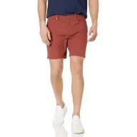 Pantalones Cortos Ajustados Elásticos Castaños de Amazon Essentials