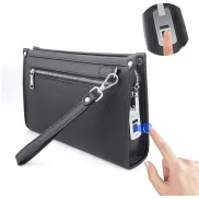 Bolso de Cuero Genuino con Cierre de Huella Dactilar