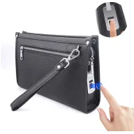 Bolso de Cuero Genuino con Cierre de Huella Dactilar