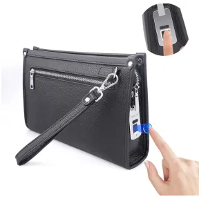 Bolso de Cuero Genuino con Cierre de Huella Dactilar