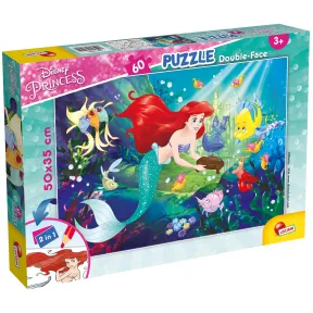 Puzzle Disney La Sirenita 2 en 1 para niños, 60 piezas