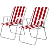 Sillas de Playa Plegables con Reposabrazos - Pack de 2