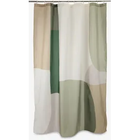 Cortina verde KILAFORS 150x200cm para ducha