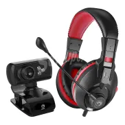 Auriculares y webcam Marvo Scorpion CM-381 Negro Combo