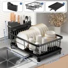 Escurridor de Platos con Soporte para Utensilios de Cocina