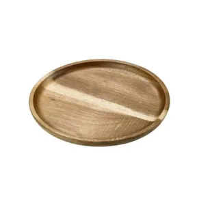 Plato de madera LEO S5015, 25 cm de diámetro