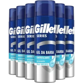 Gillette Series Gel de Afeitar con Eucalipto 6x 200ml